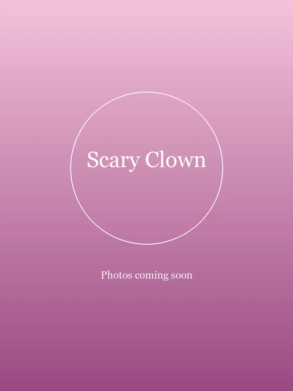 Sinister Circus Clown party character in San Diego