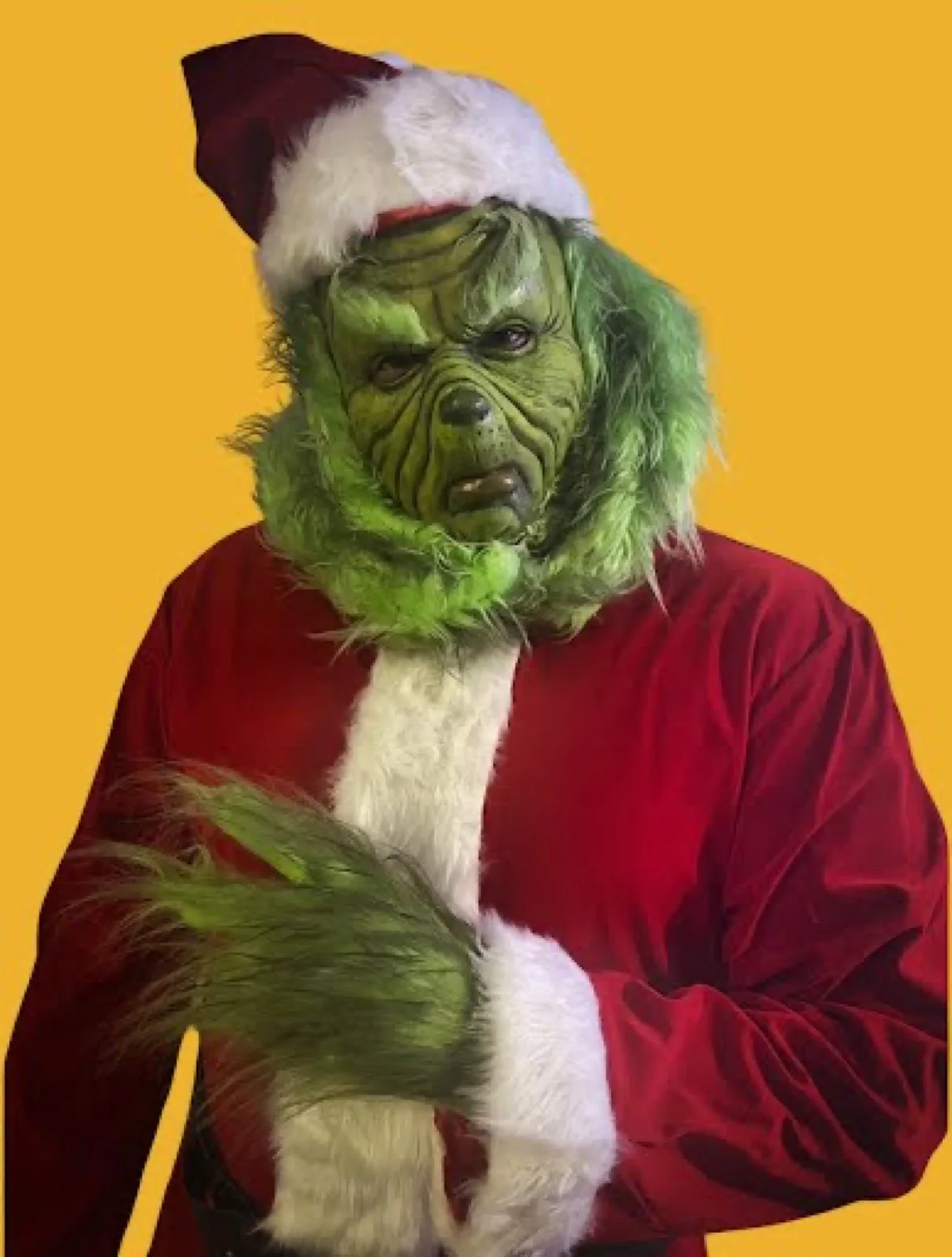 Holiday Grump party character in San Diego
