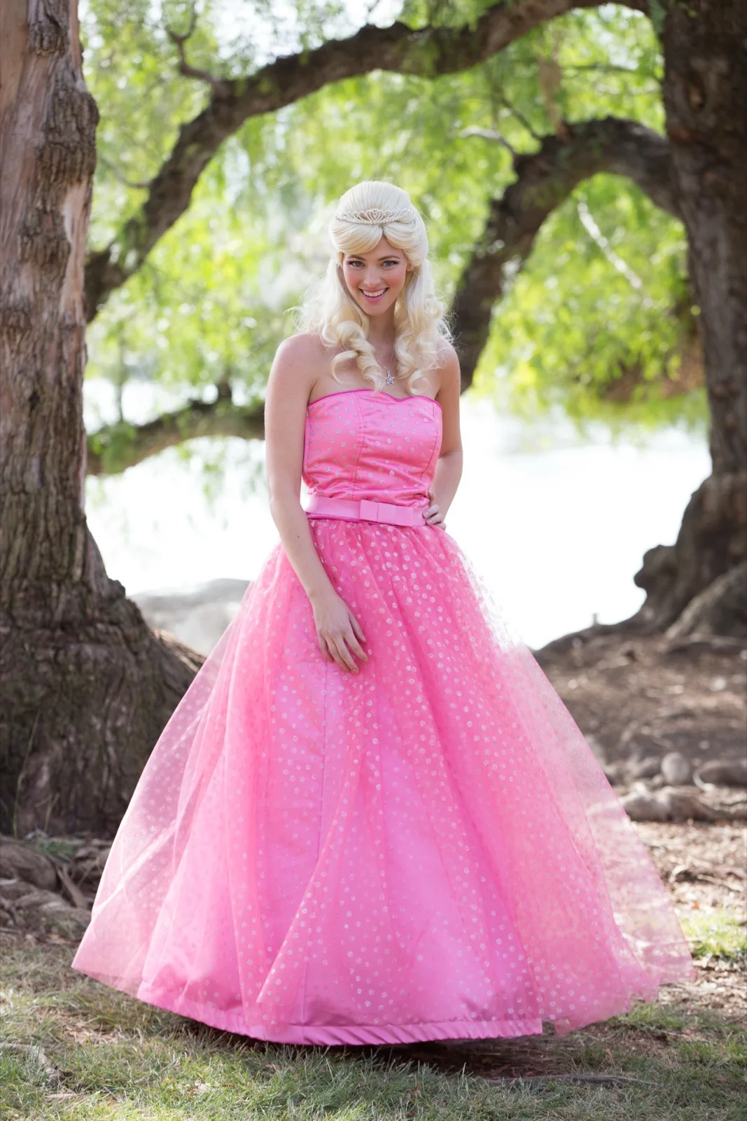 Pink Princess party character in San Diego